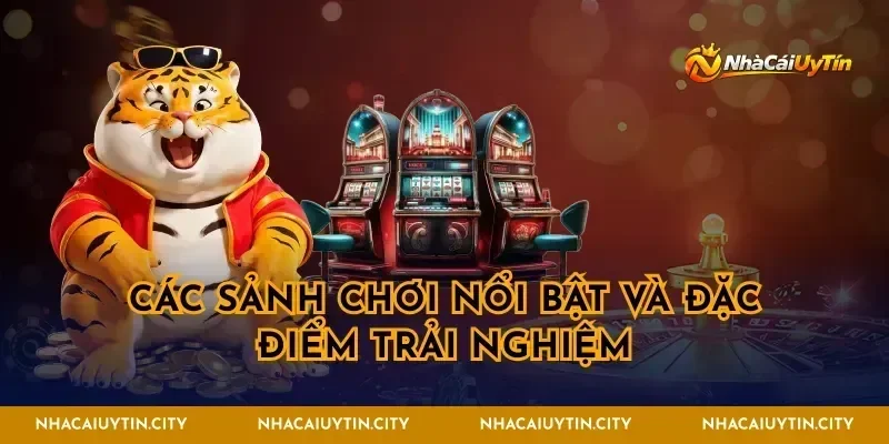 Các sảnh chơi nổi bật và đặc điểm trải nghiệm